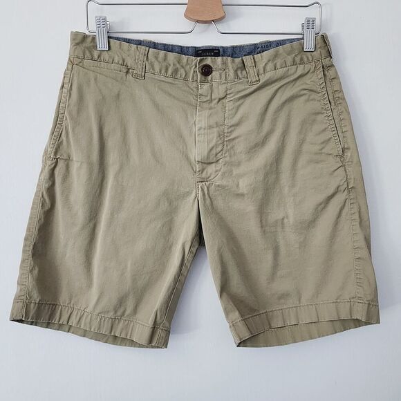 J Crew Stretch chino‎ khaki tan shorts mens size 31x9 - Picture 1 of 6
